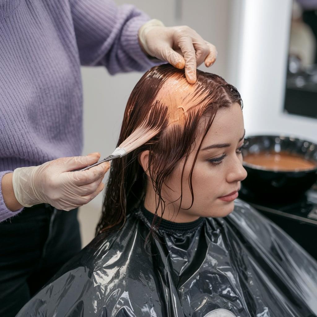 Vibrant hair coloring showcasing different shades